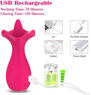 Rose Sex Toys Licking Tongue Waterproof Vibrator