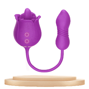 CARMEN | Flirtwithsb 3 in 1 Tongue Licking Rose Toy Vibrator