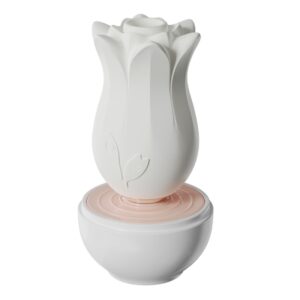 Rechargeable 4 Modes White Rose Stimulator