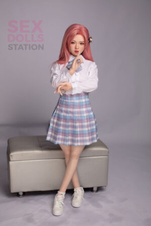 Saku- Realistic Asian TPE Silicone Head Sex Small Doll