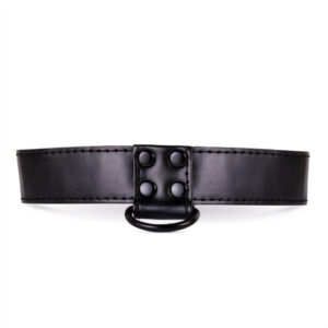 UberKinky Bondage Fetish Black Matt Collar With Leash