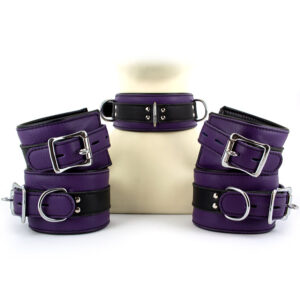 UberKinky Five Piece Purple Locking Restraints Set
