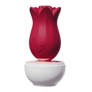 Estimulador de rosa vermelha recarregável de 4 modos