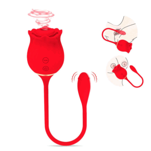 Rose Dual Sex Toys Erotic Sucking Vibrator For Women
