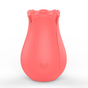 New Coral Red Rose Sucking Vibrator Toy