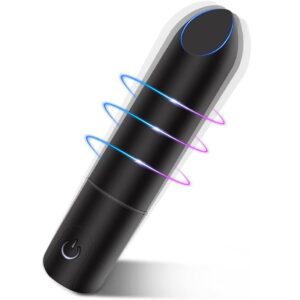 Bullet Vibrator with Angled Tip for Precision Clitoral Stimulation, Discreet Rechargeable Lipstick Vibe with 10 Vibration Modes Waterproof Nipple G-spot Y89